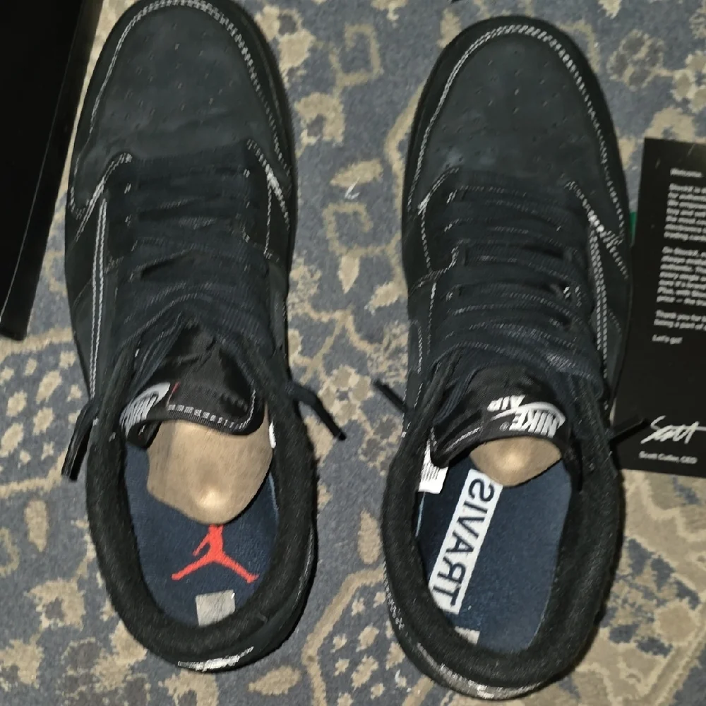 Nike Travis Scott Black Phantom Sneakers Size 14 From Stock X 100% Authentic - Picture 9 of 10